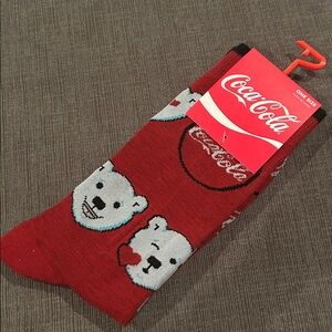 COCA COLA Crew Socks OS NWT